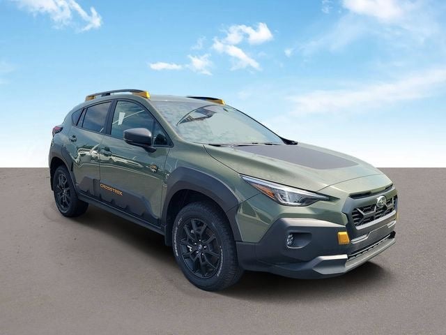 2026 Subaru CROSSTREK Wilderness in Alpine Green — front three-quarter view