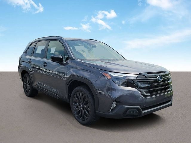 2026 Subaru FORESTER Sport Onyx Edition in Magnetite Gray Metallic — front three-quarter view