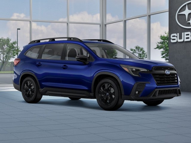 2026 Subaru ASCENT Premium 8-Passenger in Sapphire Blue Pearl — front three-quarter view