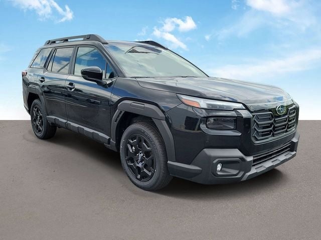 2026 Subaru OUTBACK Limited in Crystal Black Silica — front three-quarter view