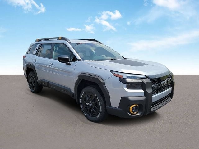 2026 Subaru OUTBACK Wilderness in Ice Silver Metallic — front three-quarter view