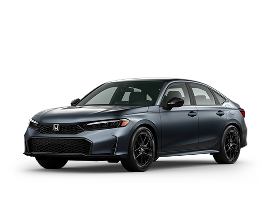 2026 Honda Civic Sport in Meteorite Gray Metallic — front three-quarter view