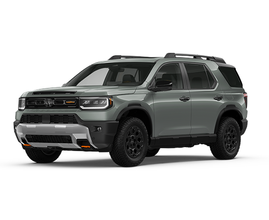 2026 Honda Passport TrailSport Blackout in Ash Green Metallic — front three-quarter view