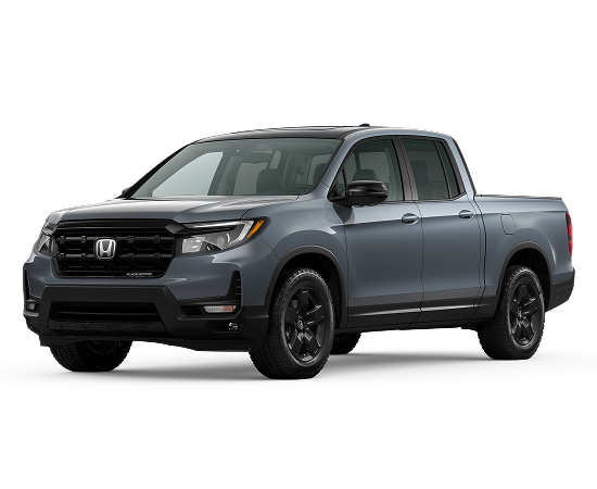 2026 Honda Ridgeline Black Edition in Sonic Gray Pearl — front three-quarter view