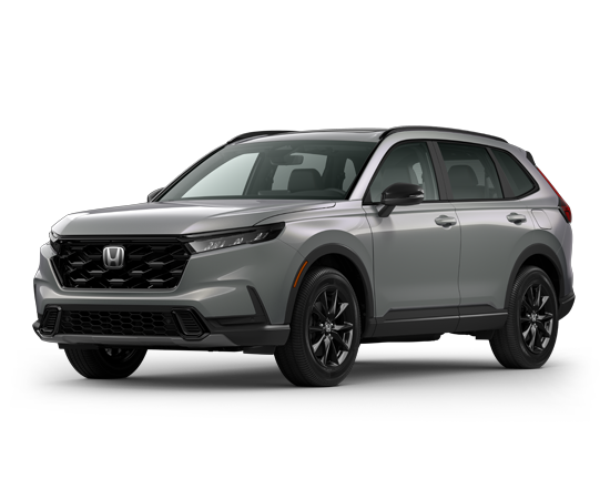 2026 Honda CR-V Hybrid Sport-L in Urban Gray Pearl — front three-quarter view